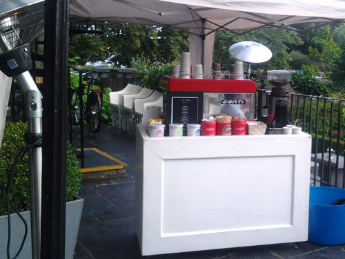 mobile coffee bar for hire