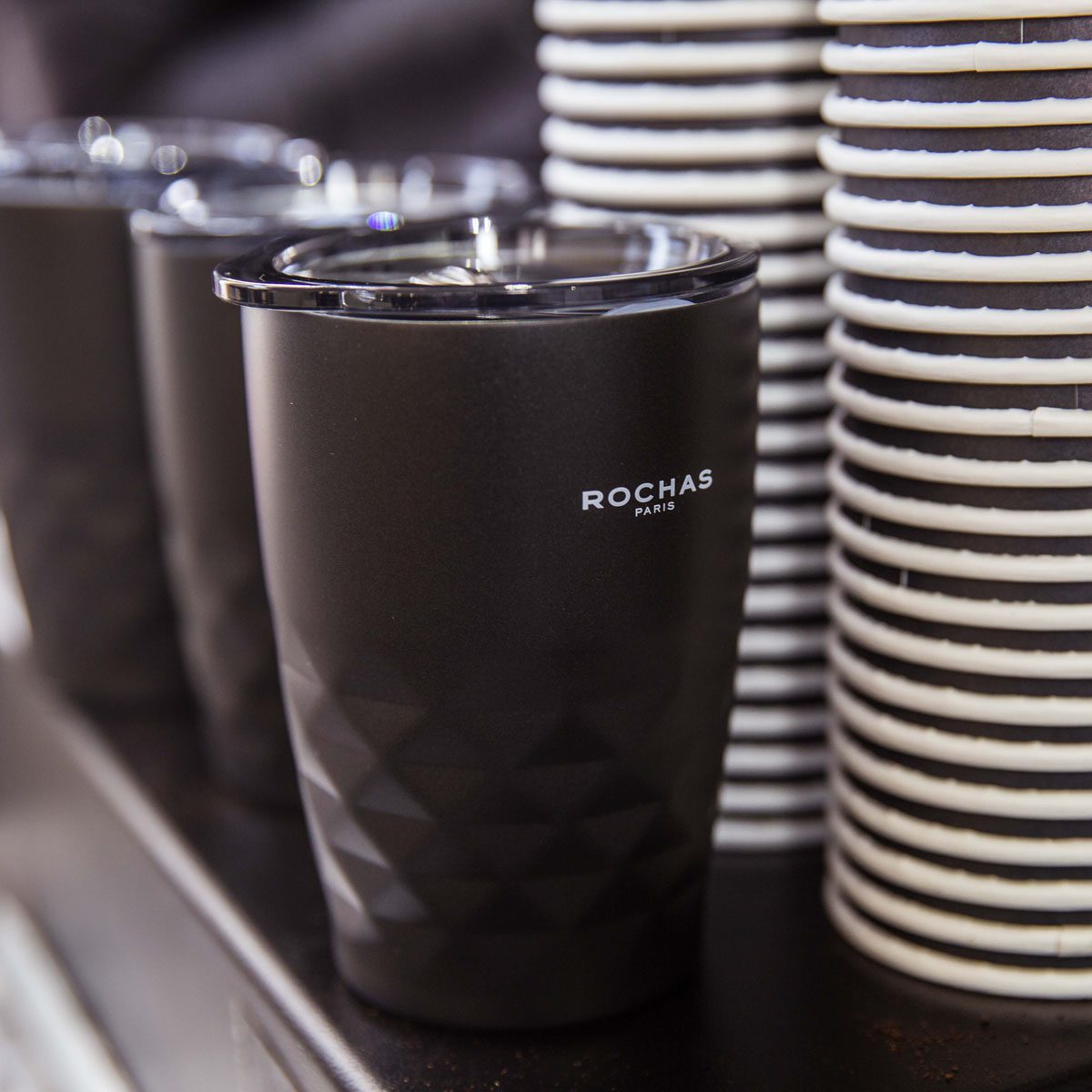 Branded reusable mobile coffee cups