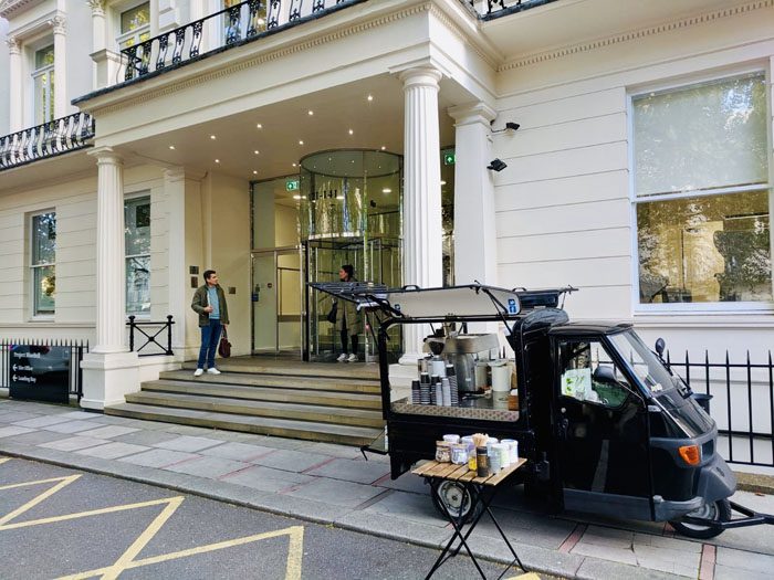 Mobile coffee van and cart for hire in London