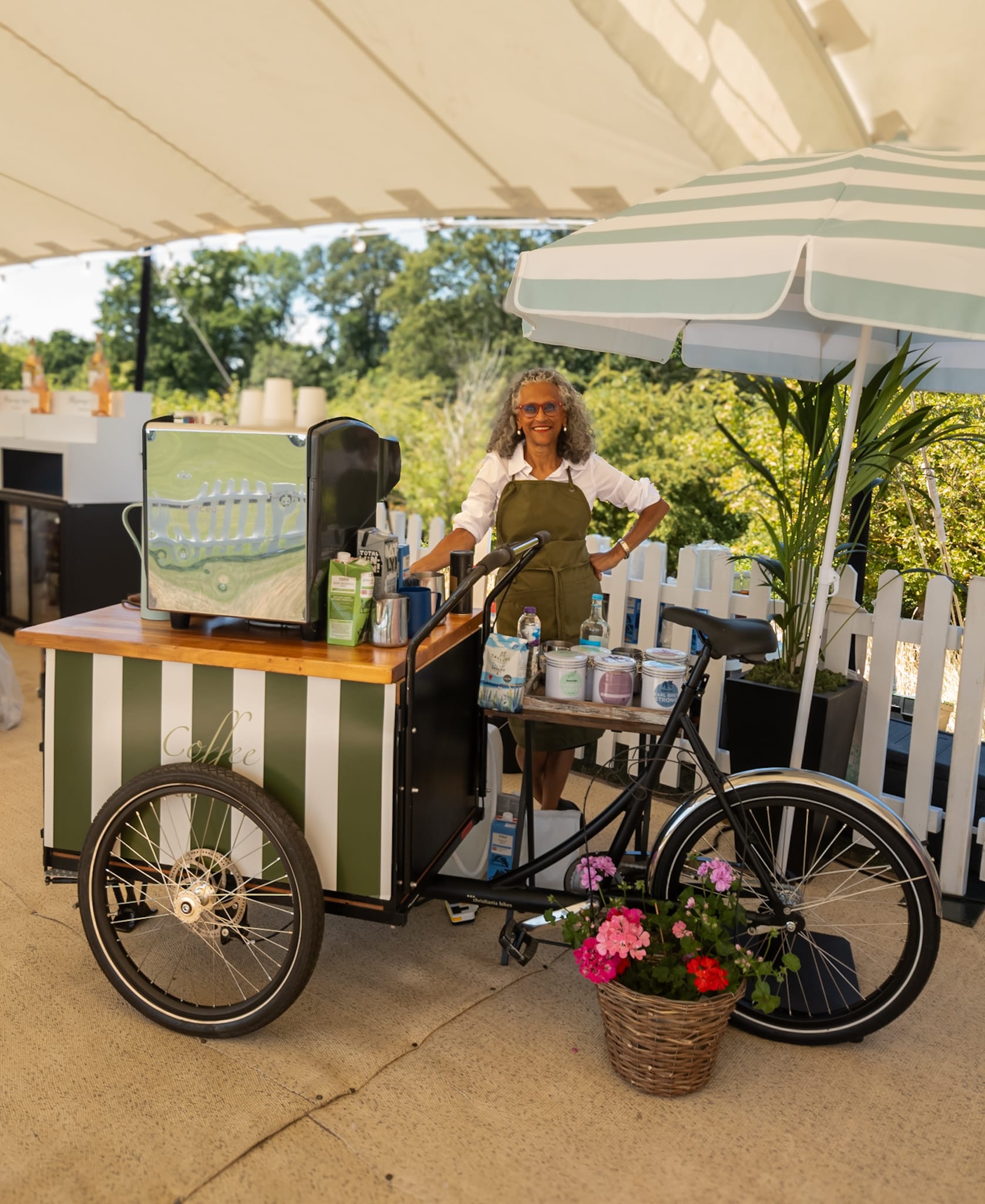 Mobile coffee bike hire, mobile coffee cart hire, mobile coffee station hire.